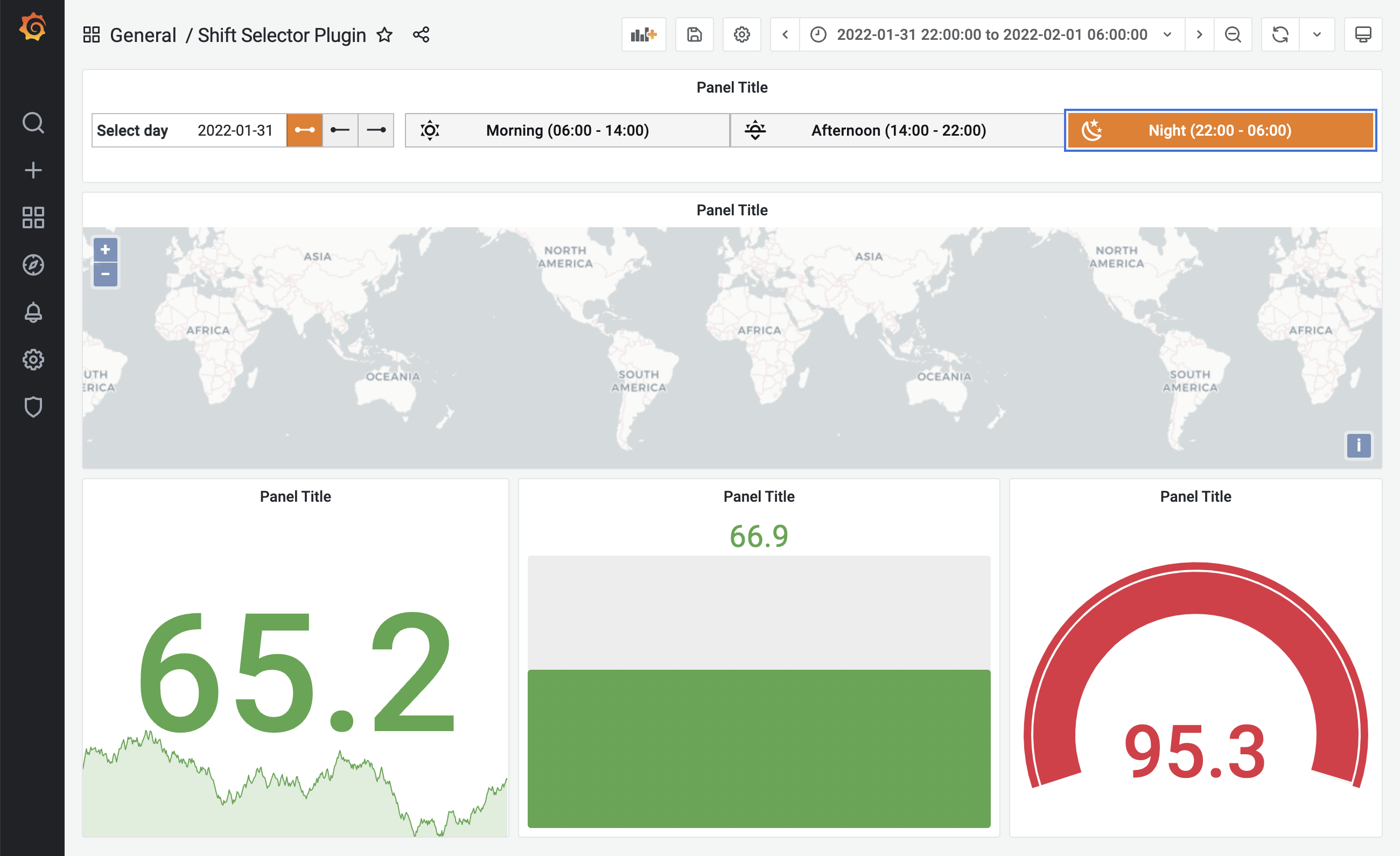 Grafana Shift Selector Plugin